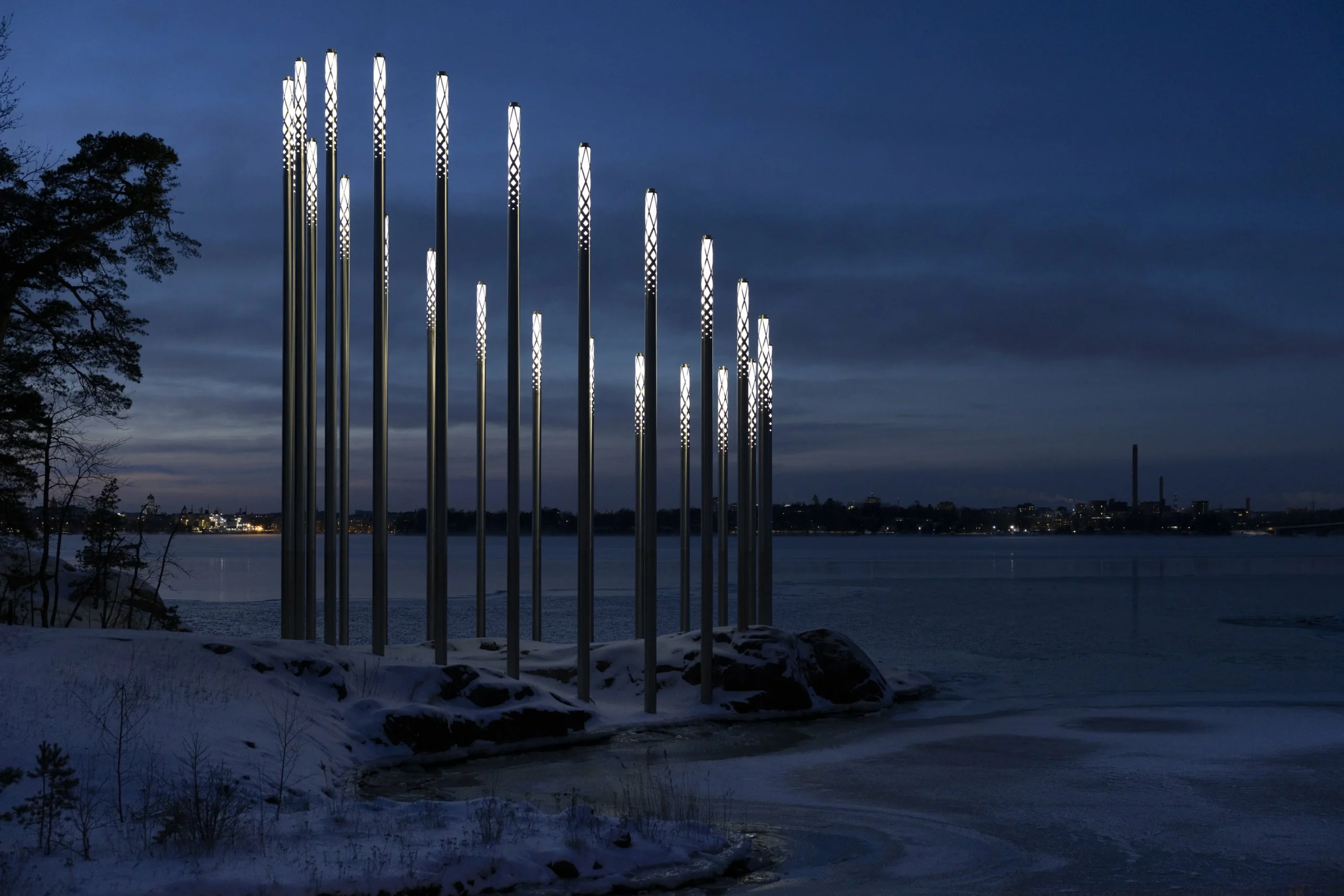 Helsinki Uses Light Art to Transform Its Urban Landscape in Winter