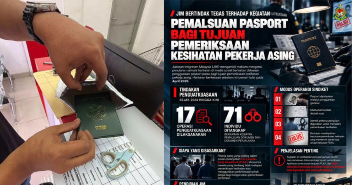 Immigration arrests 71 in passport forgery crackdown - NST Online