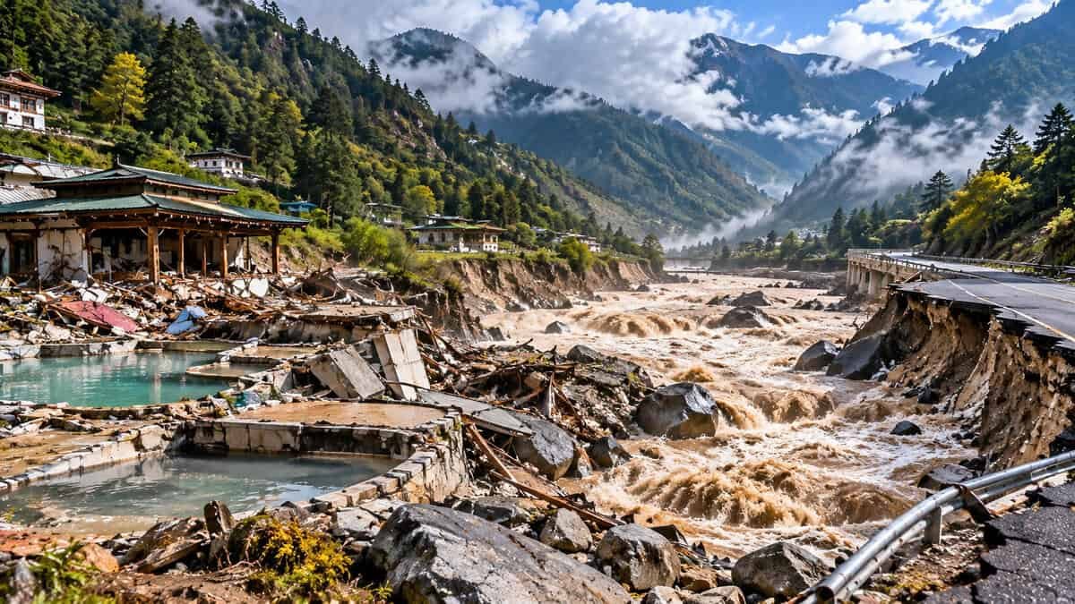 Bhutan Glacial Lake Outburst Sparks Travel Emergency as Gasa Hot Springs Vanish and Key Roads Collapse