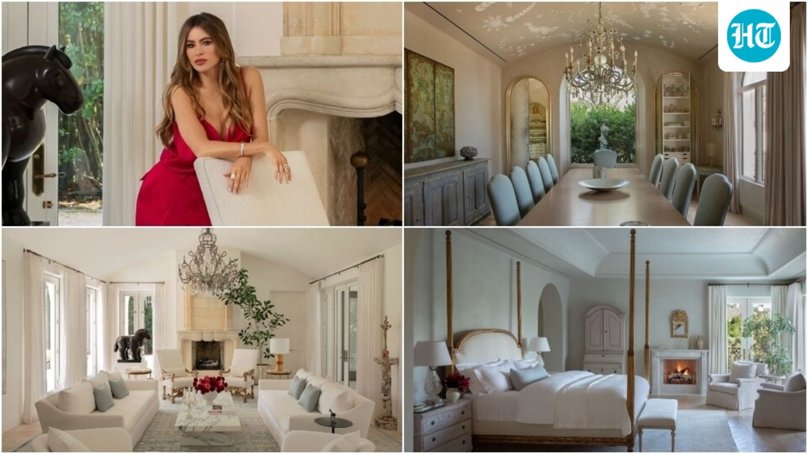Step inside Modern Family star Sofia Vergara's LA mansion with hand-painted ceilings, historic antiques and resort views