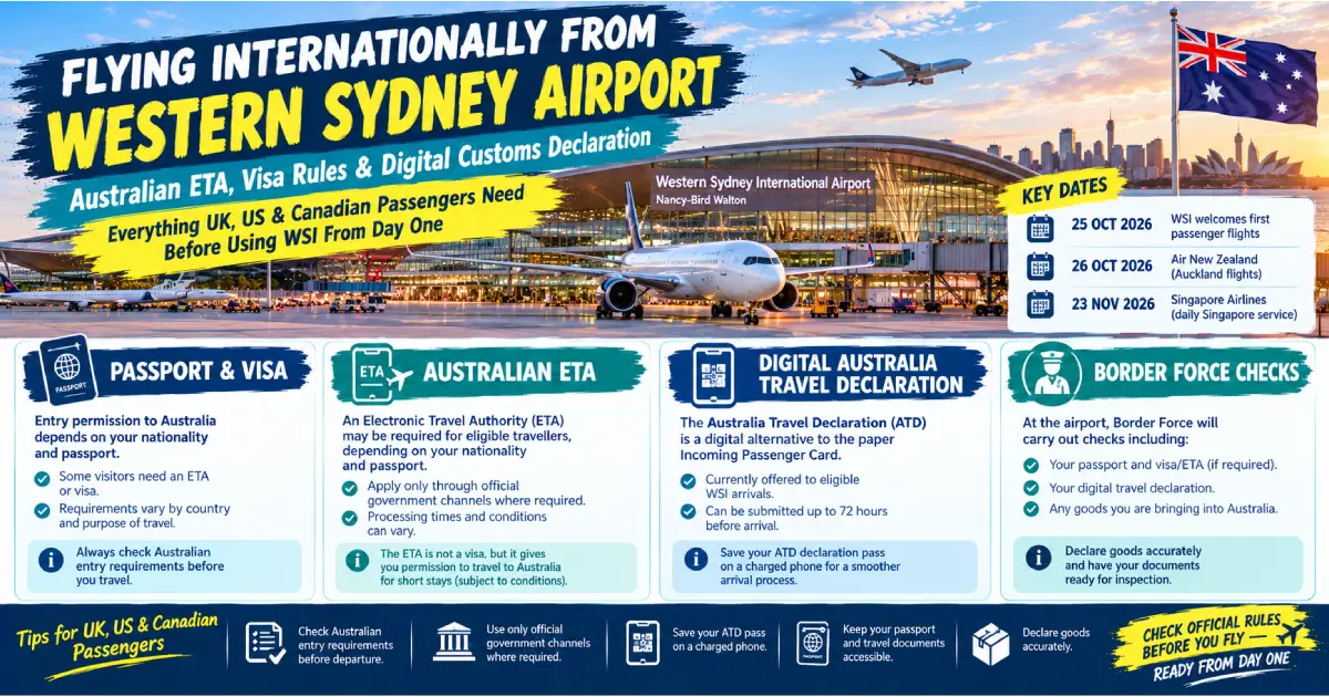 Western Sydney Airport Visa Requirements: 2026 Guide - Travel Tourister